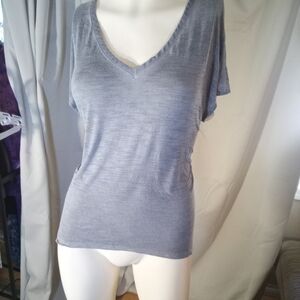 Buffalo David Bitton Heather Gray V-Neck Tee